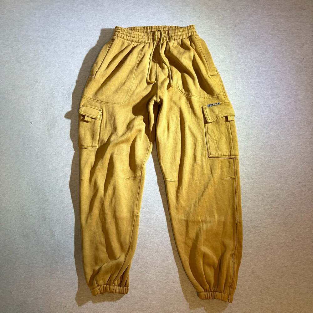 Koman Modern Basic Yellow Sweatpants Cargo Joggers
